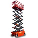 Mobile Scissor Lift Manufacturer - Self-Propelled 8m-18m with Lead Acid Battery Working Platform in Heights of 10m 12m 14m 16m Available