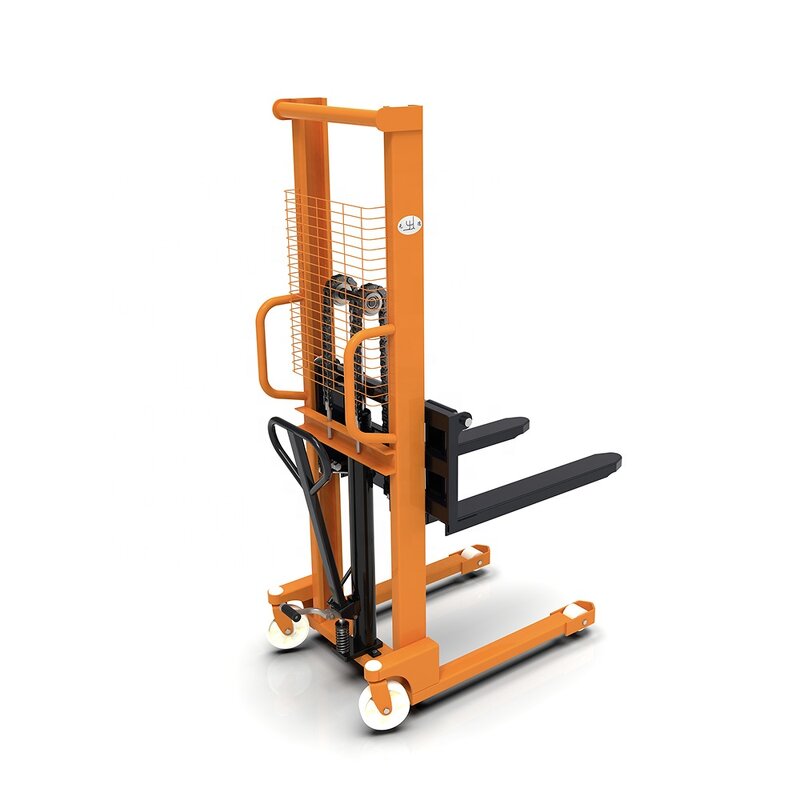 Manual Fork Lift Stacker Manufacturer - Yuande 1000kg 1.6m Lift Hydraulic Manual Hand Stacker Forklift