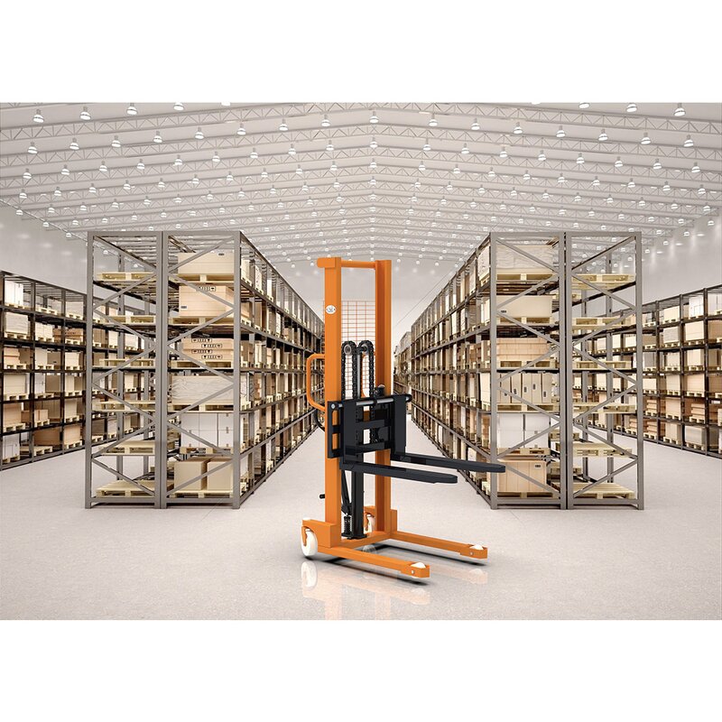 Manual Hydraulic Stacker Manufacturer - China Customized OEM 1 Tons 2ton Forklift No. 10 Channel Steel 1.6m 2m Manual Stacker