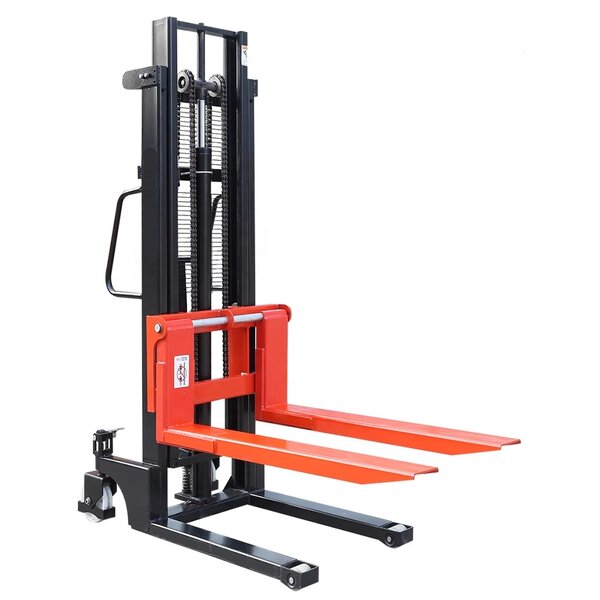 Manual Pallet Stacker Manufacturer - 1100mm 1ton 2ton C-shaped Steel Double Gantry Manual Hand Hydraulic Forklift Lifting Pallet Truck