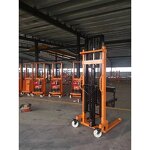 Manual Pallet Stacker Manufacturer - 1100mm 1ton 2ton C-shaped Steel Double Gantry Manual Hand Hydraulic Forklift Lifting Pallet Truck