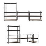 Metal Shelf Storage Rack Manufacturer - Heavy-Duty 5-Tier Snap-in Installation Powder Coated for Garage Shed Use