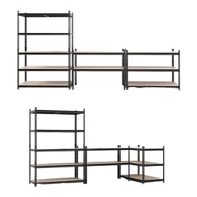 Metal Shelf Storage Rack Manufacturer - Heavy-Duty 5-Tier Snap-in Installation Powder Coated for Garage Shed Use
