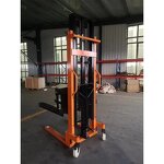 Manual Pallet Stacker Manufacturer - 1100mm 1ton 2ton C-shaped Steel Double Gantry Manual Hand Hydraulic Forklift Lifting Pallet Truck