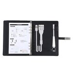 Business Planner Notebook Manufacturer - A5 with LED Reading Lamp PU Cover USB Flash Drive Power Bank Wireless Charging 10W