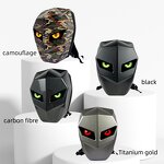 LED Knight Backpack Manufacturer - Hot Fashion Men's Black Waterproof Hard Shell Motorcycle Saddlebags with DIY Display Eyes
