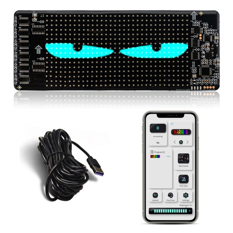 Flexible LED Display Screen Manufacturer - RGB Scrolling Message BT Car Banner Soft Panel for Store Advertising