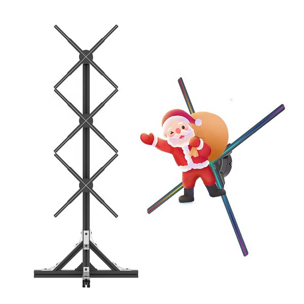 3d Hologram Advertising Fan Manufacturer - 4 Blades 3d Holographic Led Display with Wifi