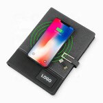 PU Leather Agenda Organizer Manufacturer - A5 Size Built-in Wireless Charger Power Bank for Notebook Diary Planner