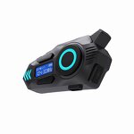 Wireless Earphone Manufacturer - New Trends K09 RGB LED Display Screen FM Radio Voice Assistant Intercom 500M for Helmet LED