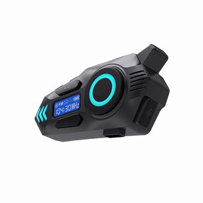 Wireless Earphone Manufacturer - New Trends K09 RGB LED Display Screen FM Radio Voice Assistant Intercom 500M for Helmet LED