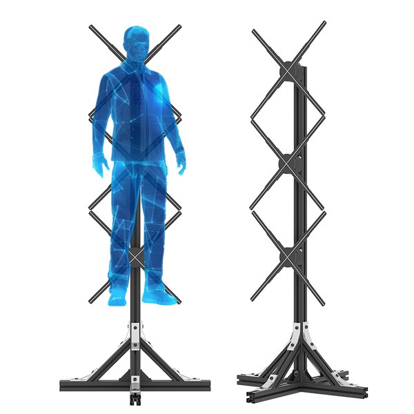 3D Holographic Fan Video Wall Manufacturer - 62cm 1x3 Splicing P62 Indoor 3D Hologram Display for Education OEM