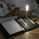 Business Planner Notebook Manufacturer - A5 with LED Reading Lamp PU Cover USB Flash Drive Power Bank Wireless Charging 10W