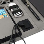 Diary Notebook Manufacturer - Custom A5 PU Agenda with 10W Power Bank Promotional LI-Polymer Battery Features Custom LOGO