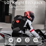 LED Display Backpack Manufacturer - Dynamic Knight Design Waterproof Smart Laptop with LED Lights Hard Shell Motorcycle Use