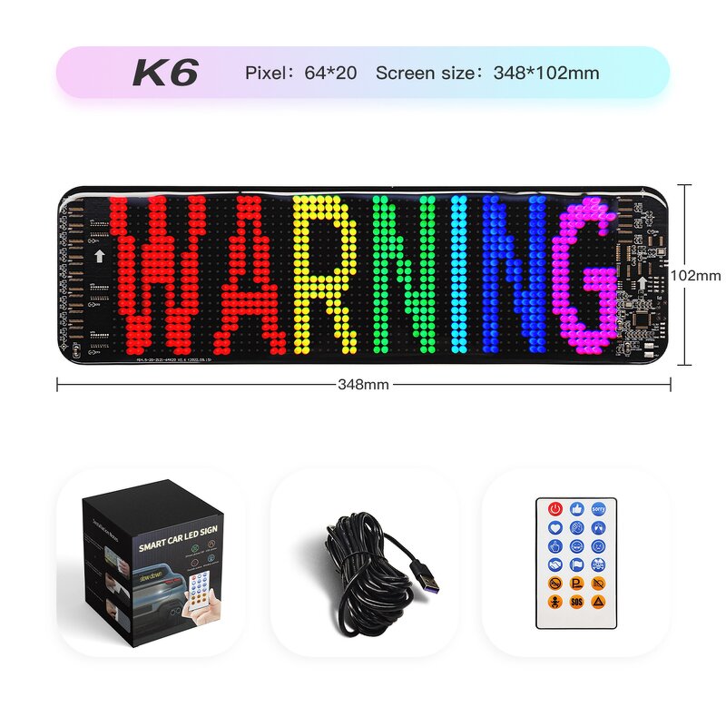 LED Sign Board Manufacturer - Customizable Flexible USB Programmable Digital LED Matrix Panel for Car & Shopping Mall