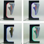 Acrylic Floating Shoe Display Manufacturer - Portable Eco-Friendly Case with Rotating Shelf Horizontal Levitating for Sneakers