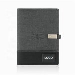 PU Leather Agenda Organizer Manufacturer - A5 Size Built-in Wireless Charger Power Bank for Notebook Diary Planner