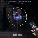 3D Hologram Projector Manufacturer - 30cm Mini Desktop Transparent Protective Cover LED Fan Display Indoor