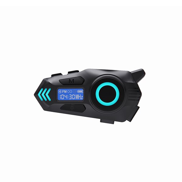 Motorcycle Helmet Headphones Manufacturer - K09 Intercom RGB Lights Built-in Display FM Radio 500M Voice Assistant LED Indicator