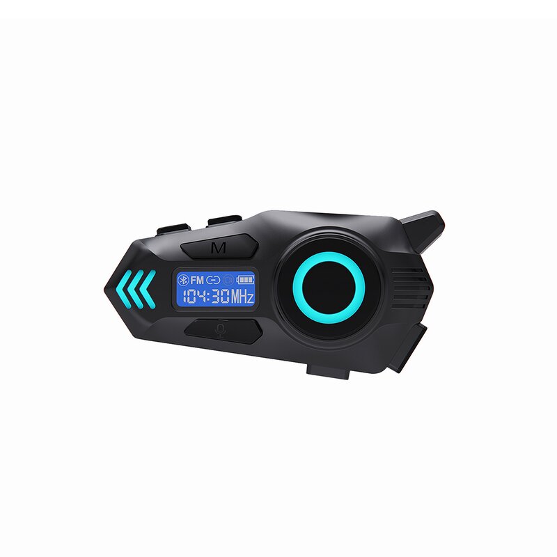 Motorcycle Helmet Headphones Manufacturer - K09 Intercom RGB Lights Built-in Display FM Radio 500M Voice Assistant LED Indicator