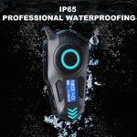 Motorcycle Helmet Headphones Manufacturer - K09 Intercom RGB Lights Built-in Display FM Radio 500M Voice Assistant LED Indicator