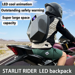 Motorcycle Knight Backpack Manufacturer - Daily Used LED Display Screen Sign Panel Expandable Space with Helmet Back Packs