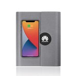 LED Lighting Notebook Manufacturer - Custom Logo 8000mAh Wireless Charging Built-in Power Bank PU Material LI-Polymer Gift Set