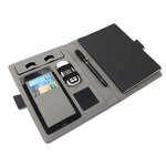 Diary Notebook Manufacturer - Custom A5 PU Agenda with 10W Power Bank Promotional LI-Polymer Battery Features Custom LOGO