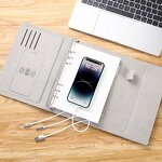 Leather Electric Clock Notebook Manufacturer - 2023 New Arrival Customized A5 Powerbank Gift Set 10W Output Chargeable