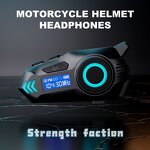 Wireless Earphone Manufacturer - New Trends K09 RGB LED Display Screen FM Radio Voice Assistant Intercom 500M for Helmet LED