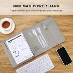 Leather Electric Clock Notebook Manufacturer - 2023 New Arrival Customized A5 Powerbank Gift Set 10W Output Chargeable