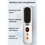 Hair Straightening Brush Manufacturer - 2025 New Global Voltage with Dense Bristles Anti-Frizz & Anti-Scald Auto Temperature Lock for Women