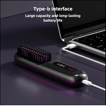 Portable Heated Straightening Brush Manufacturer - Mini Ionic Hot Comb Straightener Cordless Hair Straightener Brush for Travel Party