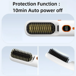 Portable Hair Straightener Comb Manufacturer - New Mini Ionic Infrared Styling Comb Brush Professional Hair Styling Tool Rechargeable LED