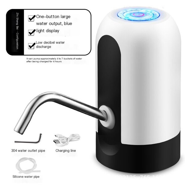 Barrel Water Pump Manufacturer - Portable Mute Automatic Rapid Water Dispenser Automatic USB Electric Pumps for Outdoor and RV