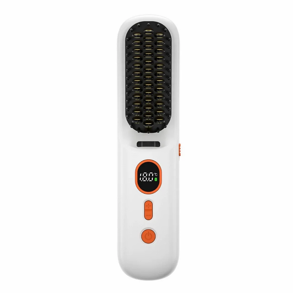 Rechargeable Hair Straightener Brush Manufacturer - Hot Selling Wireless Hot Comb Straightener Cordless with Digital LCD Display
