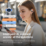 AI Translator Earbuds Manufacturer - Hot Sale Fashion Instant Translation Open Wearing Ear Hanging Truly Wireless Bass Sound Sports