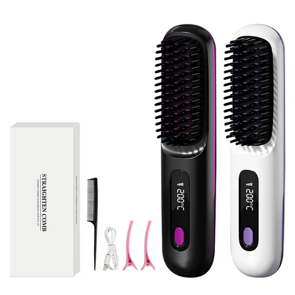 Cordless Hair Straightener Brush Manufacturer - 2025 Hot Brush Electric With Packaging