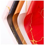 Flower Wrapping Paper Manufacturer - Hot Sale Coated Single Side Marbled Gold Print Waterproof Florist Packaging DIY Materials