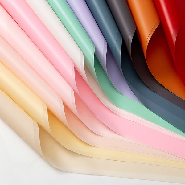 Floral Bouquet Wrapping Paper Manufacturer - Wholesale Translucent Waterproof Korean Solid Color Fog Paper