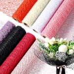 Flower Mesh Roll Manufacturer - Wholesale Gift Wrapping Polyester Korean Jacquard with 31 Colors and Waterproof