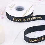 Satin Ribbon Roll Manufacturer - Wholesale 2.5cm*40Yard Love Is Eternal Floral Polyester Customized Gift Silk for Valentine's