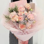 Flower Wrapping Mesh Paper Manufacturer - 1 Roll Snow Dots Waterproof Resin 100% Polyester Florist Bouquet for Wedding Birthday