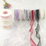 Pearl Fishtail Ribbon Manufacturer - 4cm*5yard DIY Materials Floral Polyester for Gift Bouquet Packaging and Decorations