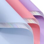 PVC Coated Flower Wrapping Paper Manufacturer - Wholesale 10 Sheets Rainbow Hard Candy Waterproof Florist Supplies for Gift