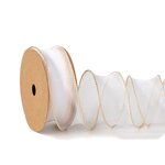 Chiffon Ribbon Spool Manufacturer - 4cm Sheer Organza for Crafts Floral Bouquets Wedding Car Party Decorations