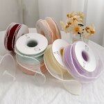 Pearl Fishtail Ribbon Manufacturer - 4cm*5yard DIY Materials Floral Polyester for Gift Bouquet Packaging and Decorations