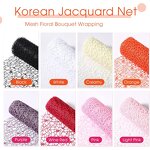 Flower Mesh Roll Manufacturer - Wholesale Gift Wrapping Polyester Korean Jacquard with 31 Colors and Waterproof