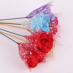 Flower Wrapping Mesh Paper Manufacturer - 1 Roll Snow Dots Waterproof Resin 100% Polyester Florist Bouquet for Wedding Birthday